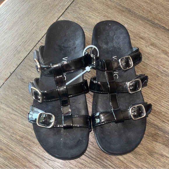 Vionic Black Sandals Sz 7 - Picture 1 of 6